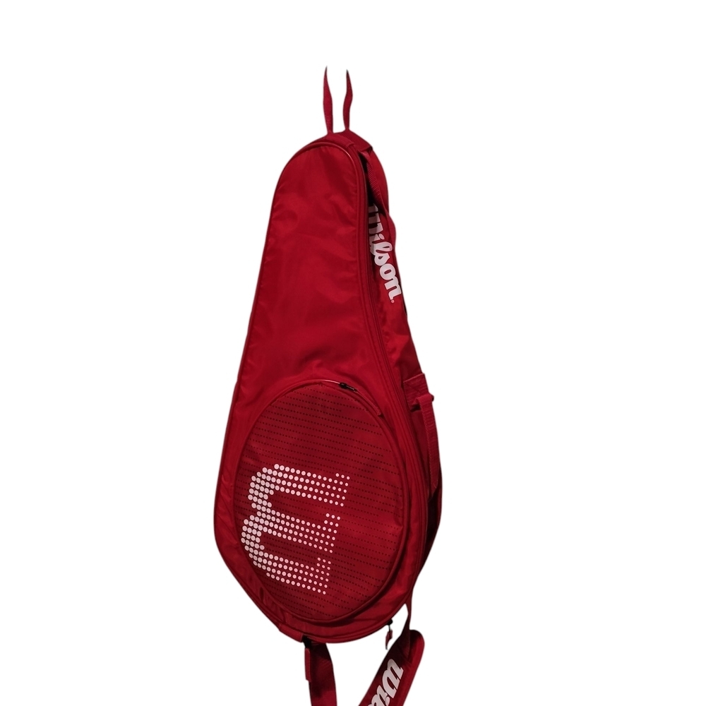Wilson Advantage 3 Pack Tennis Racket Bag Red White Holds 3 Racquets Shoulder - Picture 4 of 8